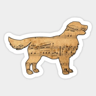 Sheet Music Dog Sticker